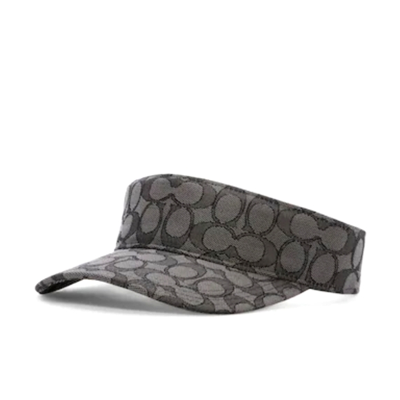 Coach Accessories Coach Signature Logo Visor In Black Poshmark